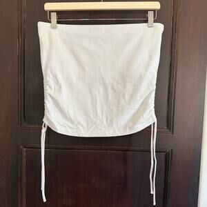 90s Vintage ENERGIE | Ruched Side Tube Top with Built in Bra | Extra Large